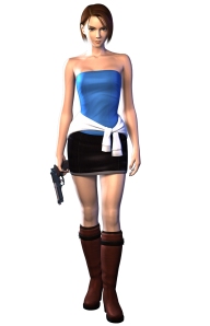 Resident Evil's main heroine made a poor choice in wearing this ensemble.